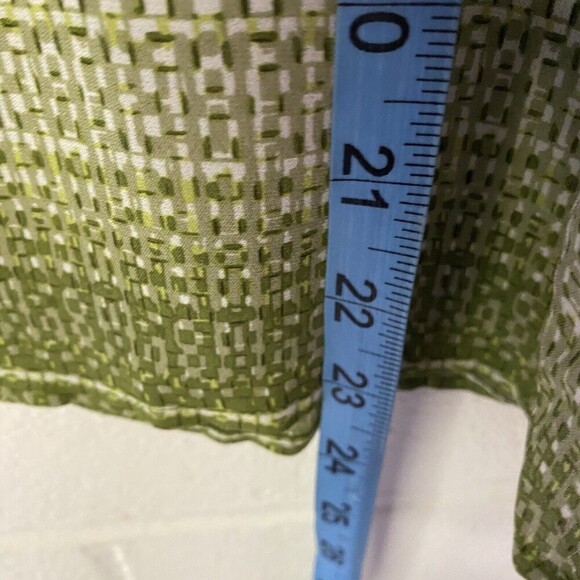 Brooks Brother silk Blouse Top Size 10 Green Button Down Sleeveless - Picture 7 of 7
